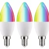 LED-älylamppu Paulmann Smart Home Zigbee 3.0 Candle, E14, 470lm, 5W, RGBW+, himmennettävä, matta, 3kpl