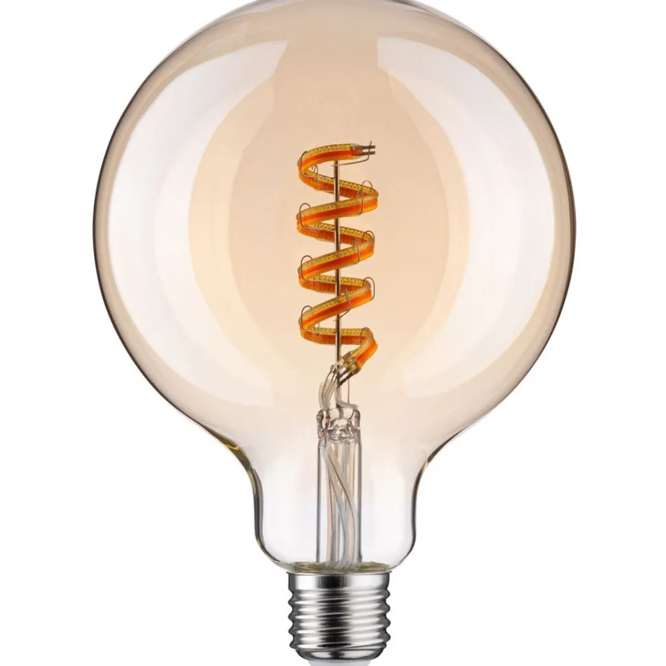 LED-älylamppu Paulmann Smart Home Zigbee 3.0 Globe, G125, E27, 470lm, 6.3W, RGBW+, filamentti, himmennettävä, kulta