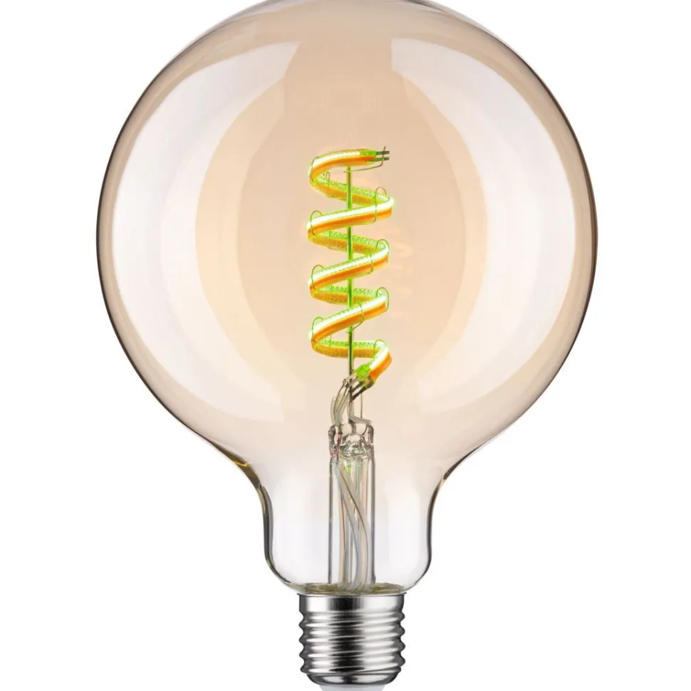 LED-älylamppu Paulmann Smart Home Zigbee 3.0 Globe, G125, E27, 470lm, 6.3W, RGBW+, filamentti, himmennettävä, kulta