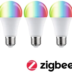 LED-älylamppu Paulmann Smart Home Zigbee 3.0 Pear, E27, 1055lm, 11W, RGBW+, himmennettävä, matta, 3kpl
