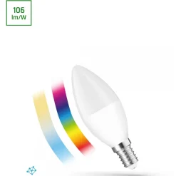 LED-älylamppu Spectrum E14 kynttilä 4.9W 230V RGBW+CCT+DIM 3000-6000K