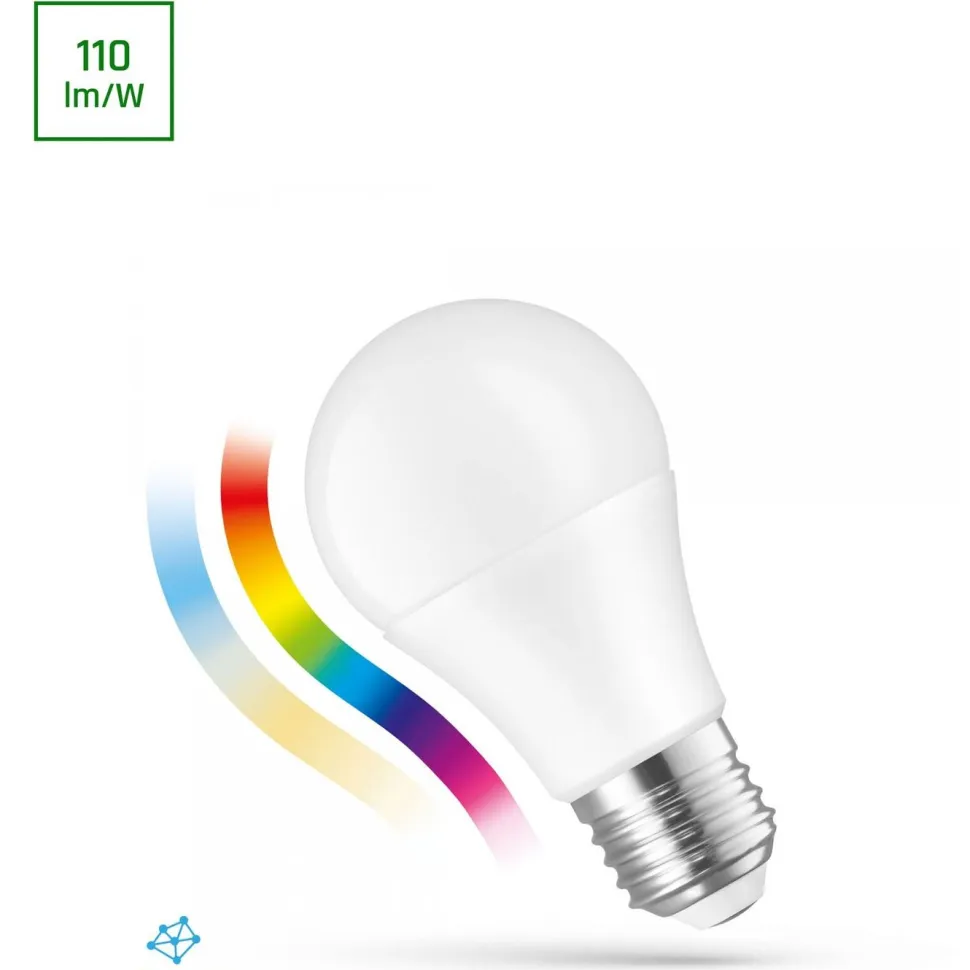 LED-älylamppu Spectrum E27 8.5W 230V RGBW+CCT+DIM 3000-6000K
