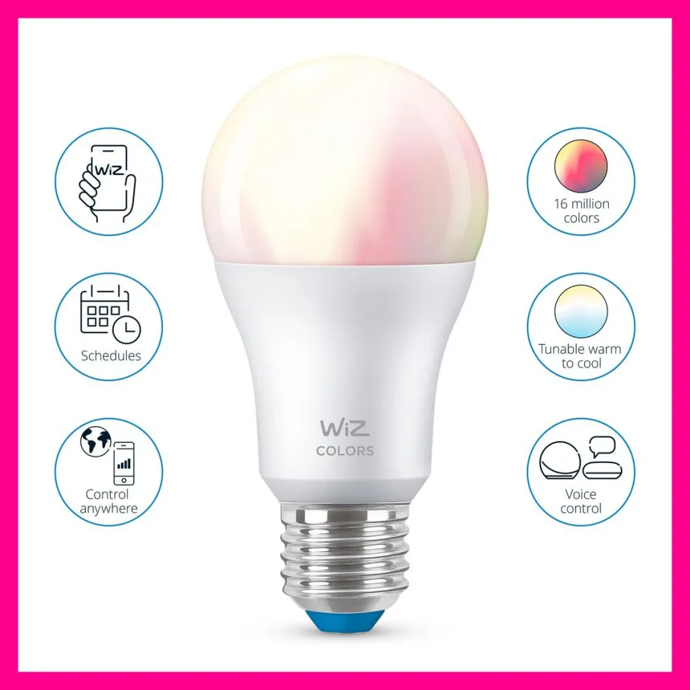 LED-älylamppu WiZ A60 Color Wi-Fi 8W E27