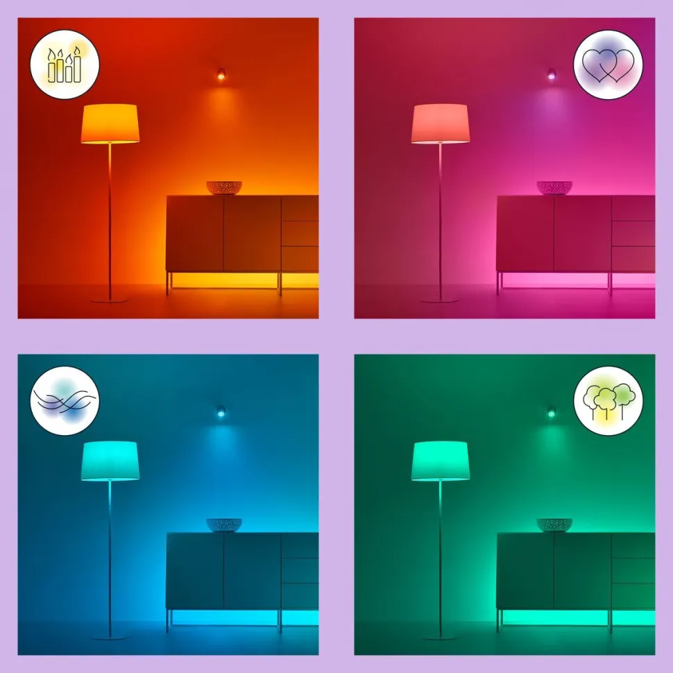 LED-älylamppu WiZ G95 Color Wi-Fi 11W E27 pallo