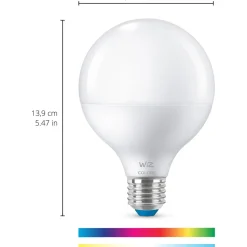 LED-älylamppu WiZ G95 Color Wi-Fi 11W E27 pallo