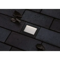 LED-maavalaisin aurinkokennolla Paulmann Domenic, 8x8cm, IP67, 3000K, musta