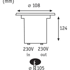 LED-Maavalaisin Paulmann Special RL 3.5W upotettava ruostumaton teräs