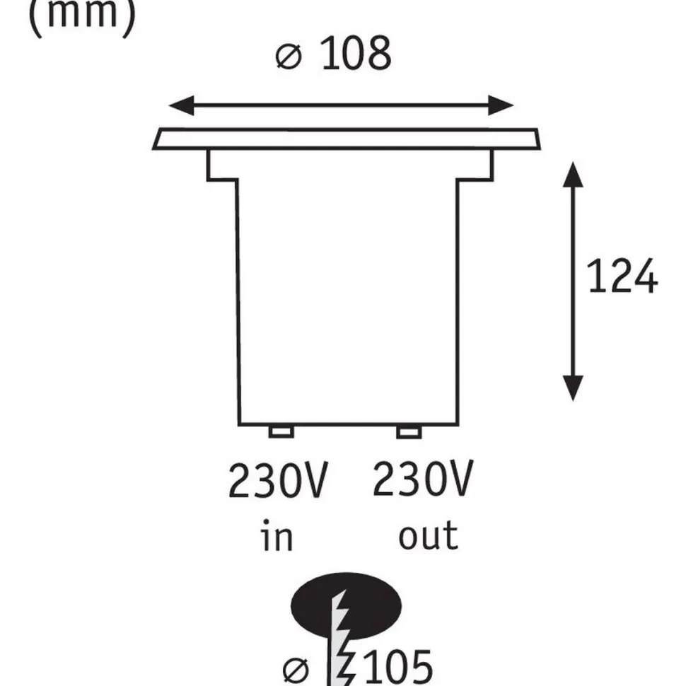 LED-Maavalaisin Paulmann Special RL 3.5W upotettava ruostumaton teräs