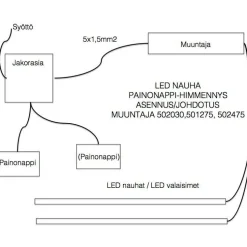 LED-muuntaja FTLIGHT 12V 75W IP20 himmennettävä painonappi 1-10V