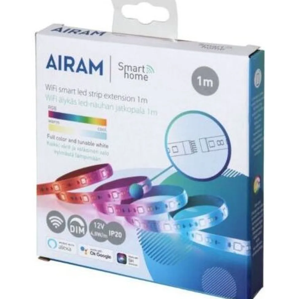 LED-nauha Airam SmartHome jatkopala 1m värivaihto 2700-6500K