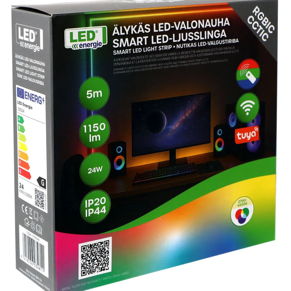 LED-nauha Led Energie, LED RGBIC+CCTIC 5M Wifi