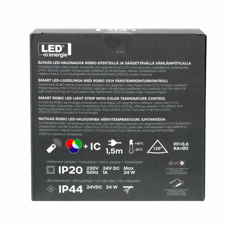 LED-nauha Led Energie, LED RGBIC+CCTIC 5M Wifi