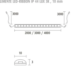 LED-nauha Limente LED-Ribbon 20 LUX 192 lediä/m 2m IP44 3000K 24V