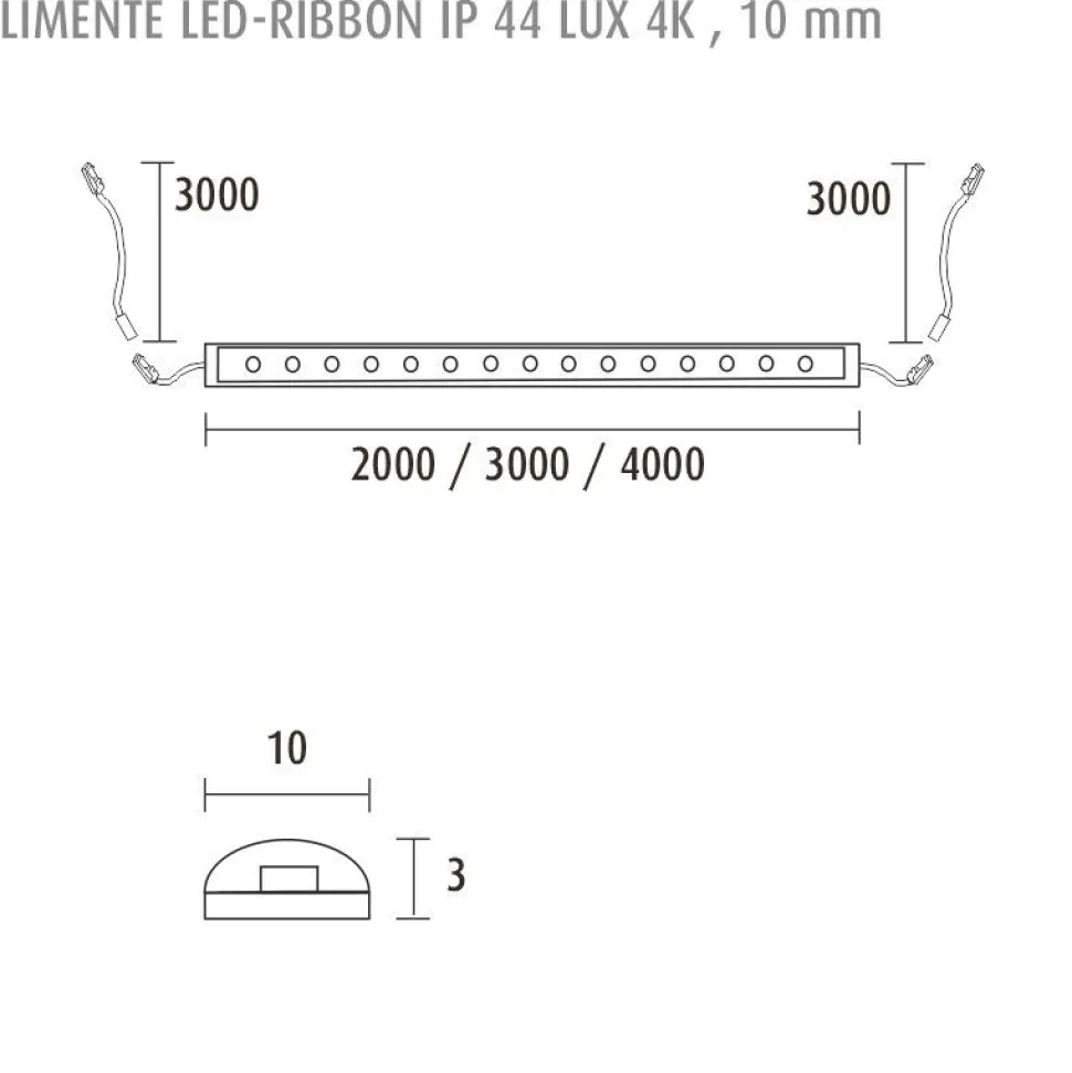 LED-nauha Limente LED-Ribbon 20 LUX 192 lediä/m 2m IP44 4000K 24V