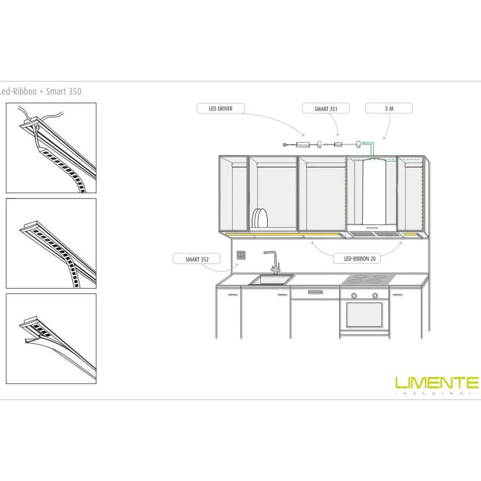 LED-nauha Limente LED-Ribbon 3000K 4m 40W valkoinen