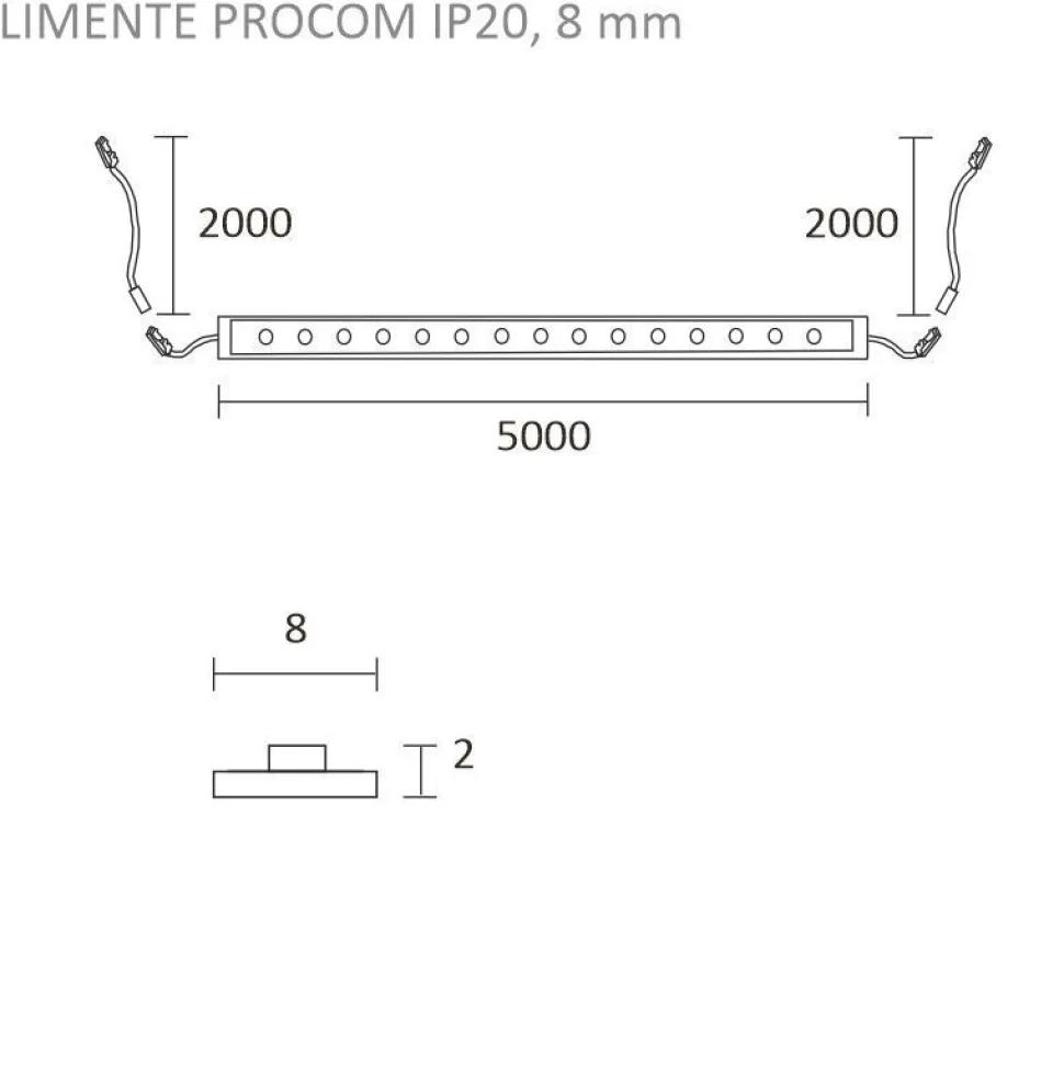 LED-nauha Limente Pro Com, 5m, IP20, 4000K, 24V