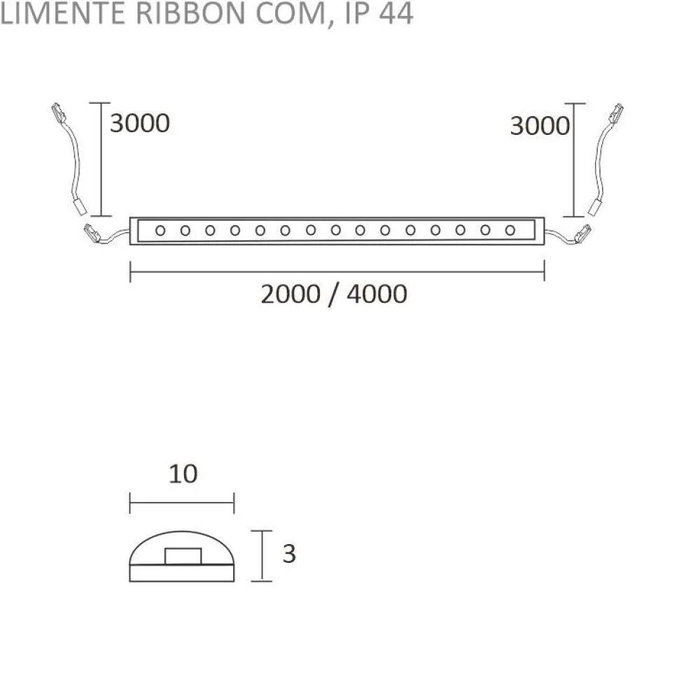 LED-nauha Limente Ribbon 20 COM, 2m, IP44, 3000K, 24V