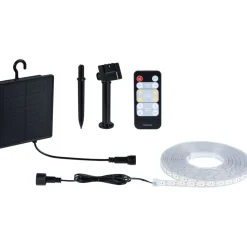 LED-nauha Paulmann Solar 5m aurinkokenno IP44 2.8W 51lm/m 60 LEDiä/m 3000K kaukosäädin