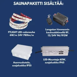 LED-nauha saunapaketti FTLIGHT 5 m