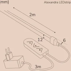 LED-nauha Llitt Alexandra KIT, RGBIC Neon Smart, IP65, 2m窶銀銀