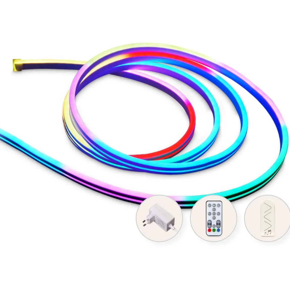 LED-nauha Llitt Alexandra KIT, RGBIC Neon Smart, IP65, 2m窶銀銀