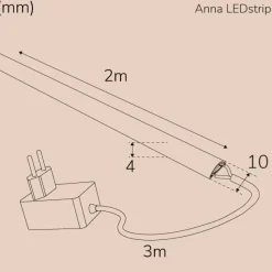 LED-nauha Llitt Anna KIT, Milky, IP65,窶銀