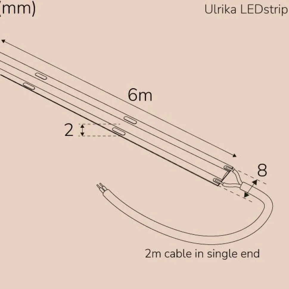 LED-nauha Llitt Ulrika, COB, IP20,窶銀銀