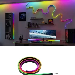 LED-nauhaputki Paulmann EntertainLED Black Neon 1.5m 3W 84 LEDiä/m RGB+