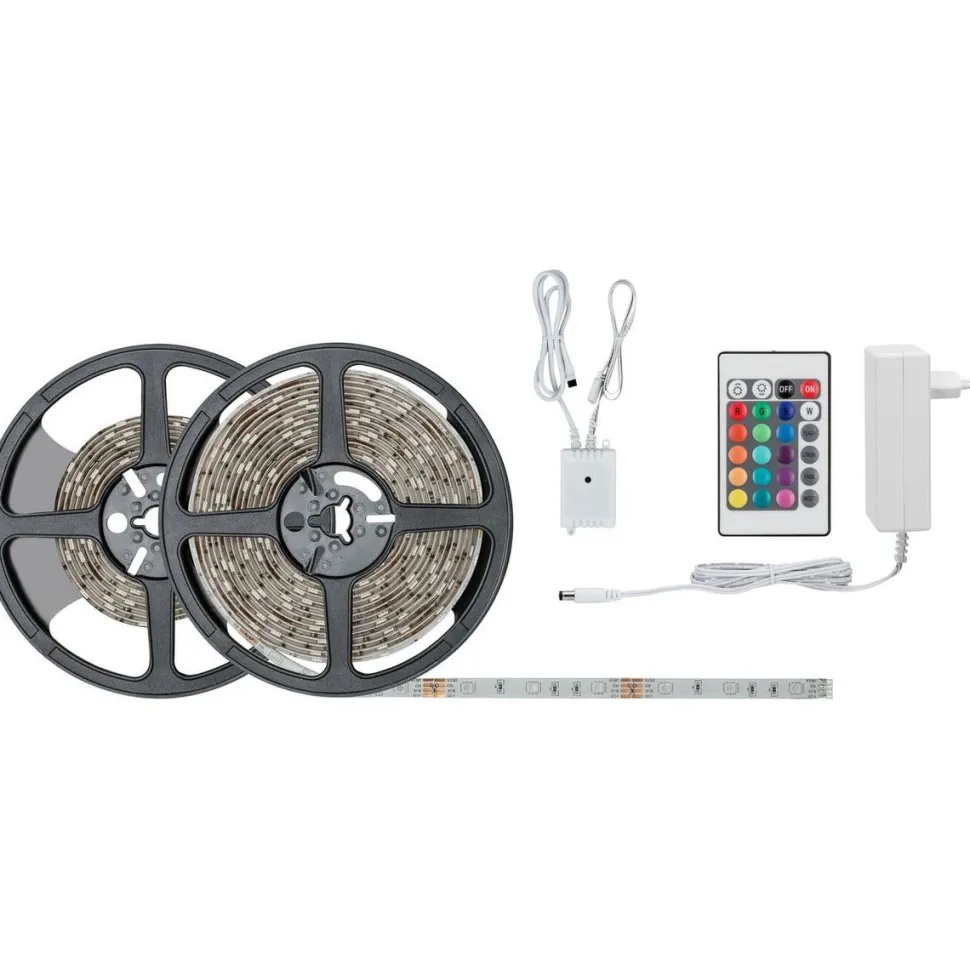 LED-Nauhasetti muuntaja + kaukosäädin Paulmann SimpLED Stripe Set 5m katkaistava RGB