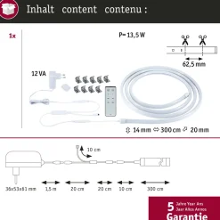 LED-nauhasetti Paulmann SimpLED Delta 1m pinnoitettu 4.5W 660 lm/m 3000K