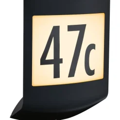 LED-numerovalaisin liike- ja hämärätunnistimella Paulmann Padea, Smart Home Zigbee 3.0, IP44, antrasiitti