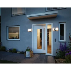 LED-numerovalaisin liike- ja hämärätunnistimella Paulmann Sheera, Smart Home Zigbee 3.0, IP44, 27.6x7.3cm, antrasiitti