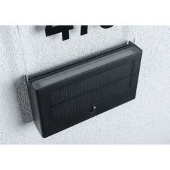 LED-numerovalaisin aurinkokennolla Paulmann Neda, IP44, 2200K, liiketunnistin, antrasiitti