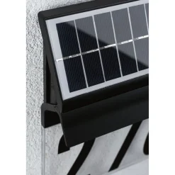 LED-numerovalaisin aurinkokennolla Paulmann Neda, IP44, 3000K, musta
