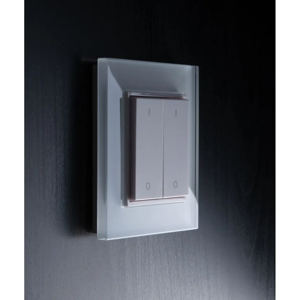 LED-painonappi-himmennin FTLIGHT Perfect 2-osainen 12-36V DC 86x86x13mm