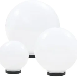Led-pallovalaisimet 3 kpl 20/30/40 cm akryyli