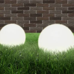 Led-pallovalaisimet 2 kpl 20 cm akryyli