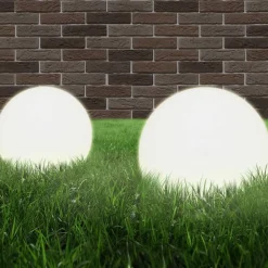 Led-pallovalaisimet 2 kpl 25 cm akryyli