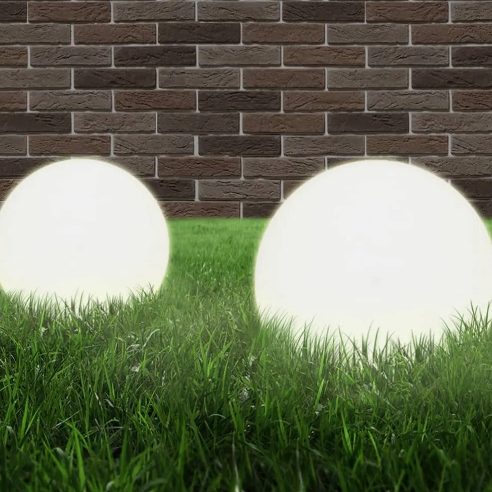 Led-pallovalaisimet 2 kpl 25 cm akryyli