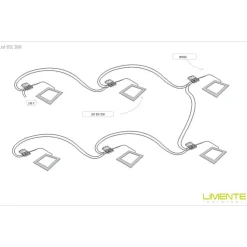 LED-paneeli Limente DSC 216x216mm IP20 18W valkoinen/musta