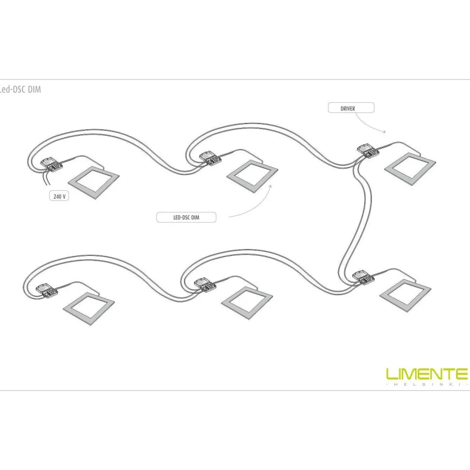 LED-paneeli Limente DSC 216x216mm IP20 18W valkoinen/musta