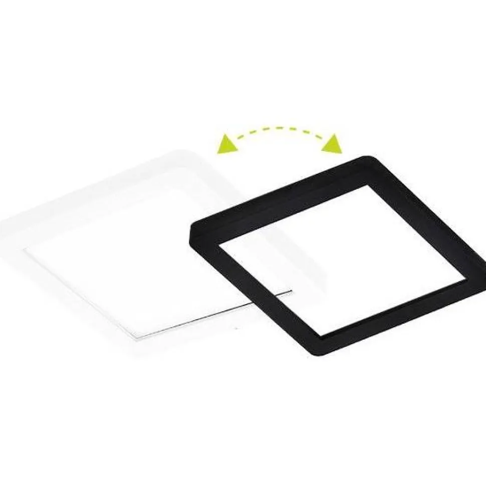 LED-paneeli Limente DSC 138x138mm IP20 6W valkoinen/musta