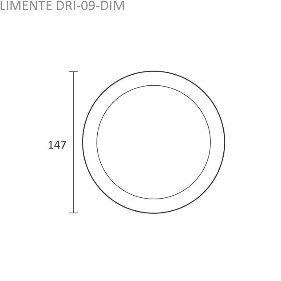 LED-paneeli Limente LED-DRI-09 9W Ø147mm valkoinen