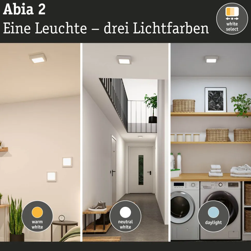 LED-paneeli Paulmann Abia 2 White Select hämäräohjatulla liiketunnistimella (HF) 170x170mm 9.5W 1100lm 2700-4000K, musta
