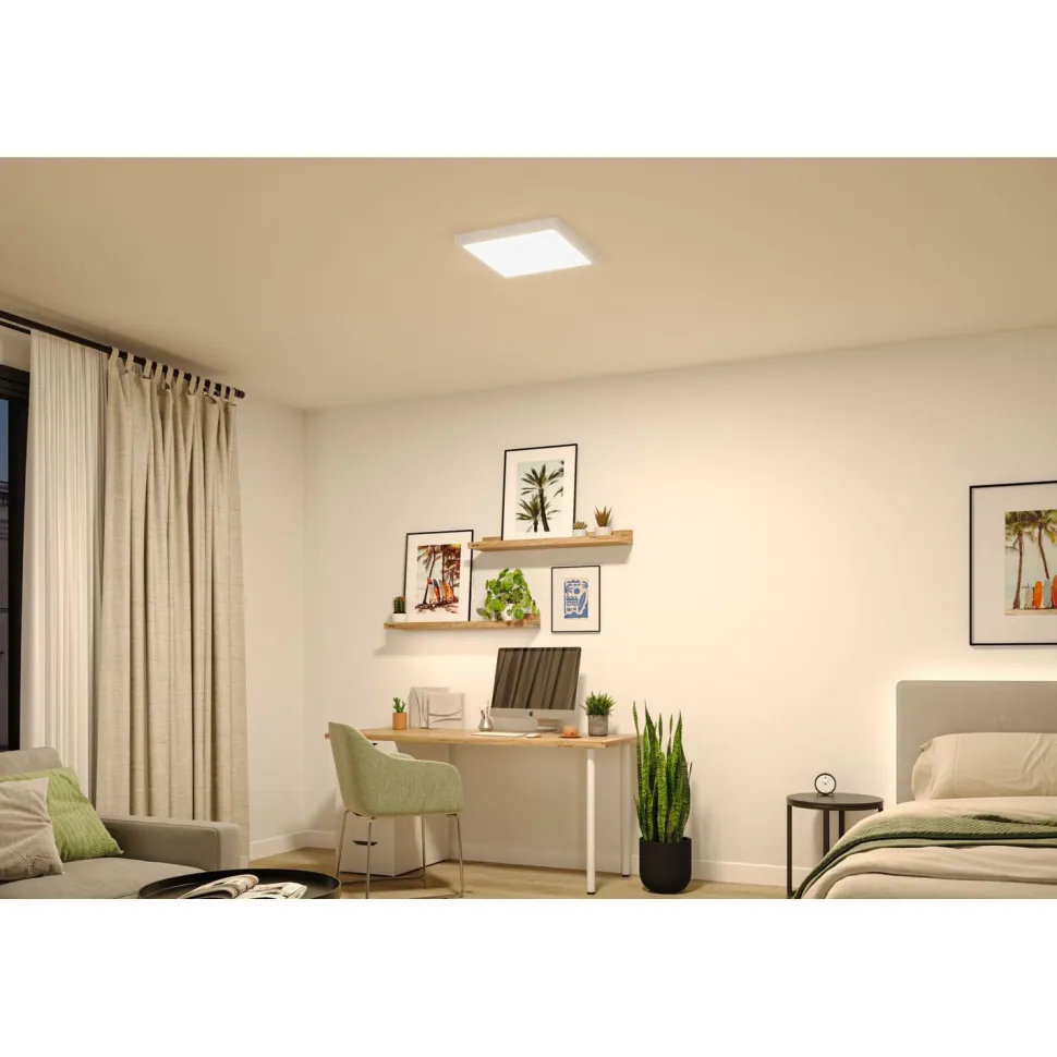 LED-paneeli Paulmann Abia 2 White Select hämäräohjatulla liiketunnistimella (HF) 170x170mm 9.5W 1100lm 2700-4000K, musta