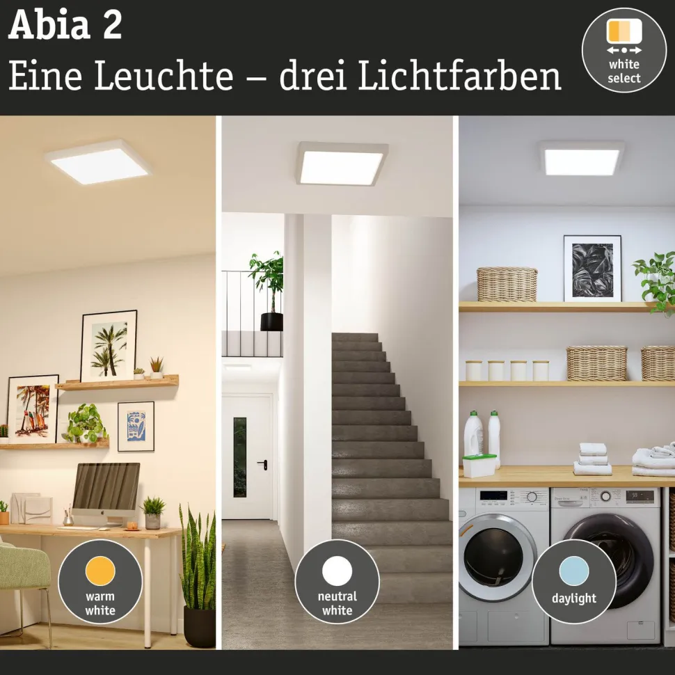 LED-paneeli Paulmann Abia 2 White Select hämäräohjatulla liiketunnistimella (HF) 170x170mm 9.5W 1100lm 2700-4000K, musta