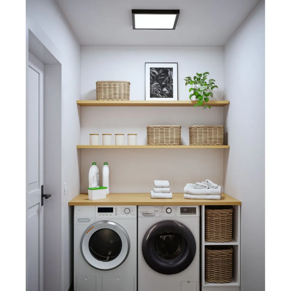 LED-paneeli Paulmann Abia 2 White Select hämäräohjatulla liiketunnistimella (HF) 170x170mm 9.5W 1100lm 2700-4000K, musta