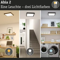 LED-paneeli Paulmann Abia 2 White Select hämäräohjatulla liiketunnistimella (HF) 170x170mm 9.5W 1100lm 2700-4000K, musta