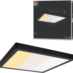 LED-paneeli Paulmann Abia 2 White Select hämäräohjatulla liiketunnistimella (HF) 170x170mm 9.5W 1100lm 2700-4000K, musta