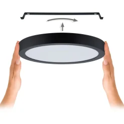 LED-paneeli Paulmann Abia 2 White Select hämäräohjatulla liiketunnistimella (HF) 170x170mm 9.5W 1100lm 2700-4000K, musta